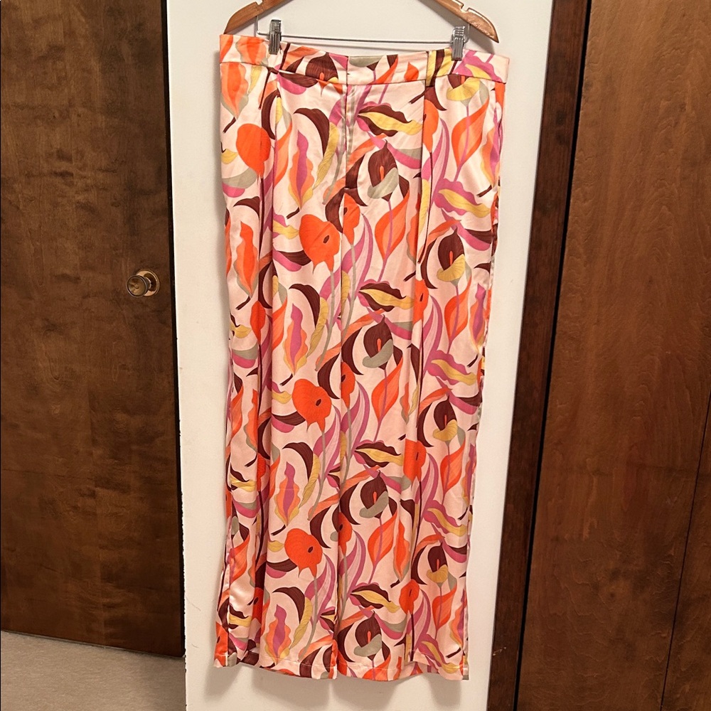 Floral Multicolor Women's Wide Leg Trousers